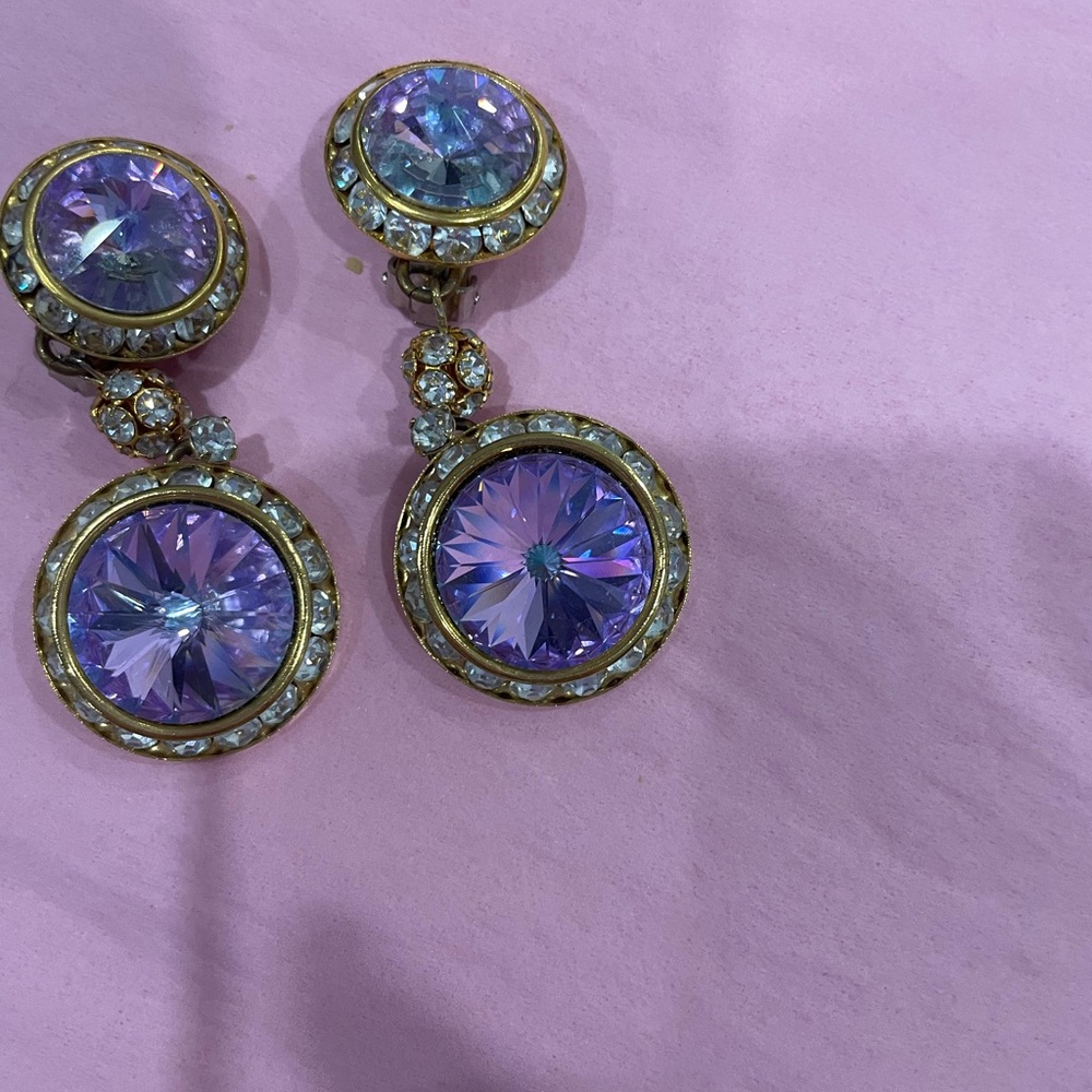 One of a kind, custom-made vintage earrings….Showstoppers!